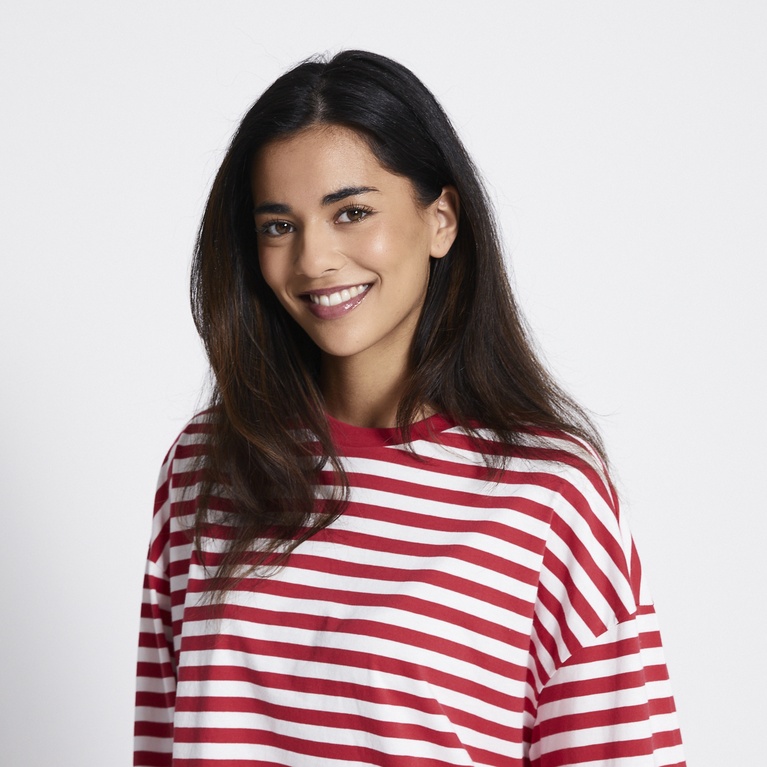 Striped longsleeve-tee "Ammie" Red
